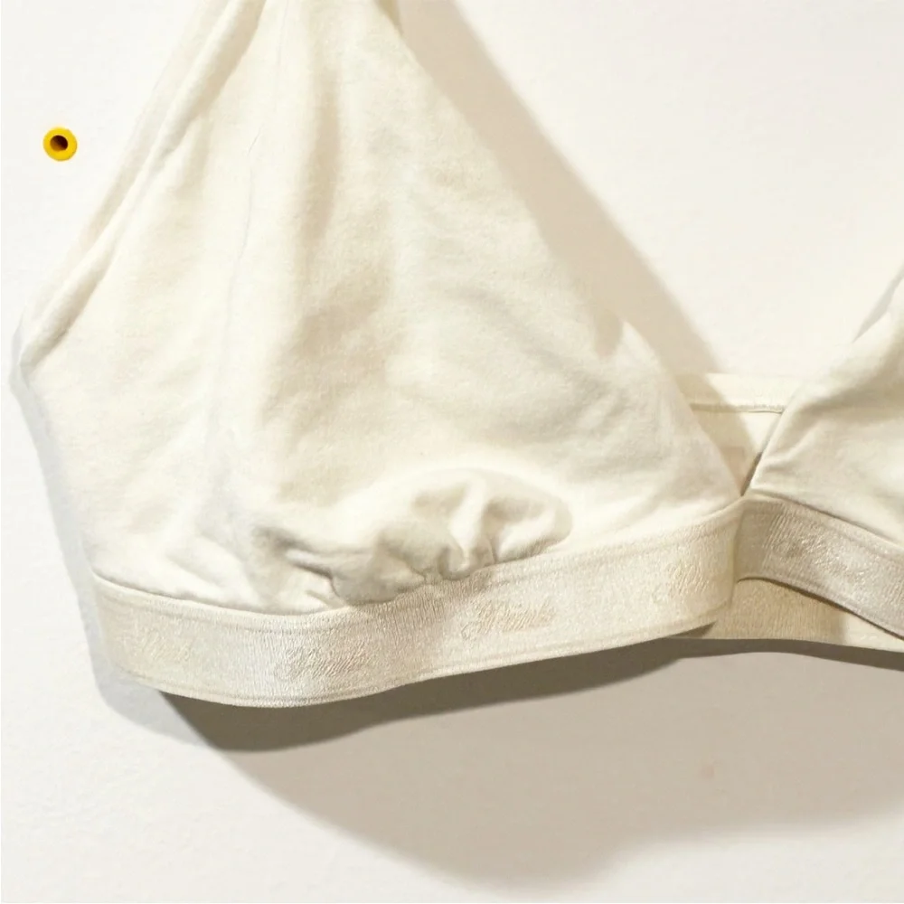 Victoria’s Secret Pink White Seamless‎ V Neck Bralette Size XL